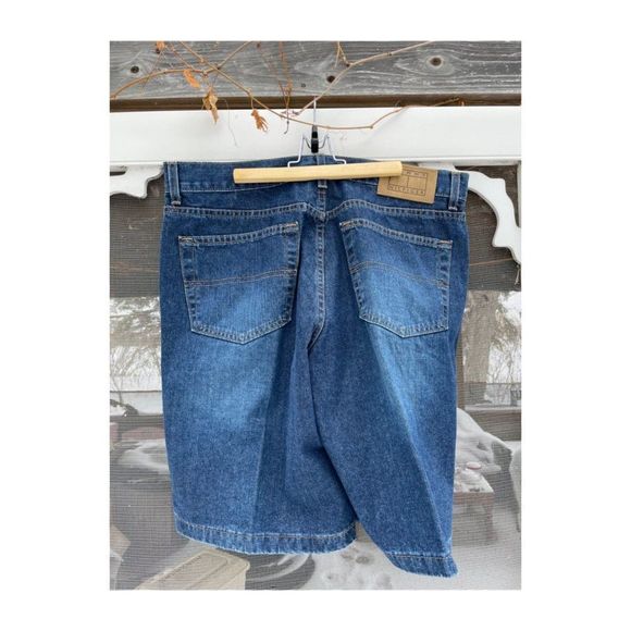 Vintage Tommy Hilfiger Red Label Denim Shorts Flat Front Sz 34 100% Cotton - Picture 4 of 7